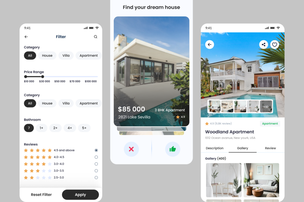 Tinder like app for real estate
