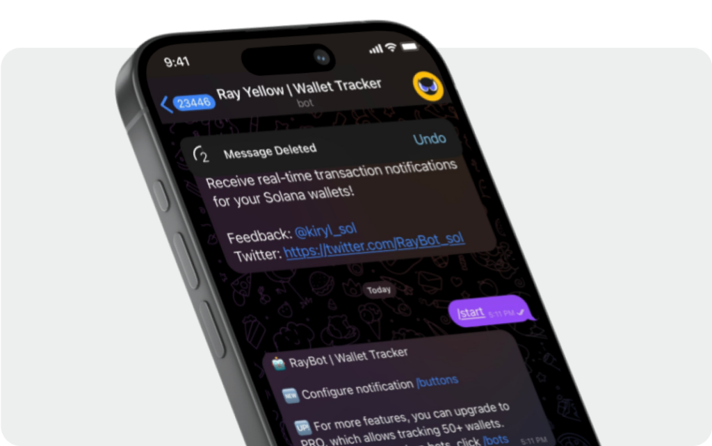 Solana wallet tracker bot clone image